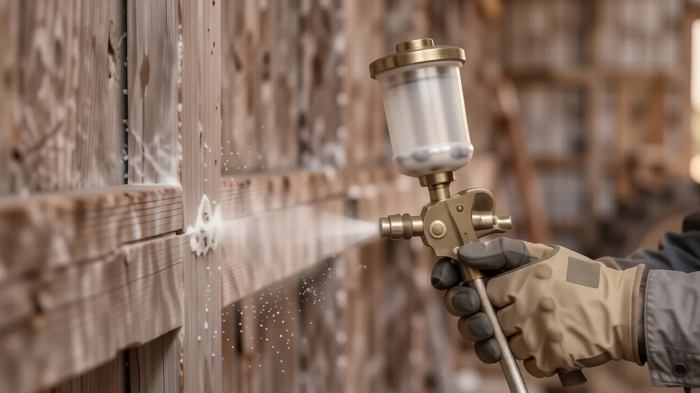 Removing Old Spray Foam from a Barn: A Practical Guide — documentary photograph by Sealant Technologies